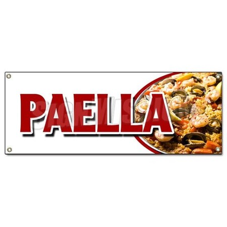 Signmission PAELLA BANNER SIGN spanish seafood clam shrimp mussel rice special food B-Paella